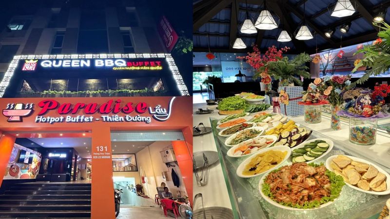 Queen BBQ là nhà hàng Hàn Quốc nổi tiếng với các tín đồ ẩm thực tọa lạc trên đường Hoàng Hoa Thám