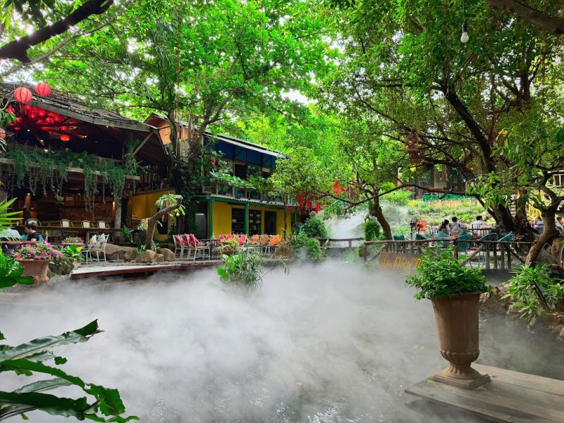 Một trong những góc chụp ảnh đẹp tại quán Hoa Đồng Nội Coffee mà bạn nên thử