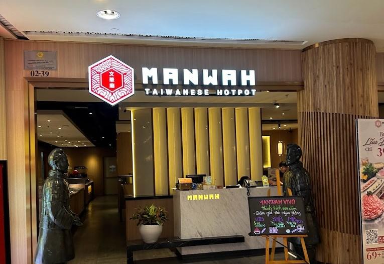 Manwah - Taiwanese Hot Pot là một nhà hàng buffet lẩu Đài Loan, với không gian sang trọng và chất lượng phục vụ nhận được nhiều phản hồi tích cực từ khách hàng