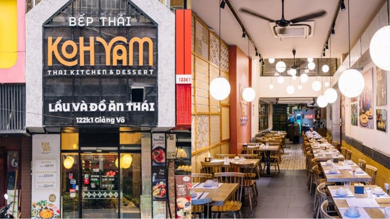 Koh Yam - Thai Kitchen & Dessert là một nhà hàng rất thích hợp cho những buổi hẹn hò, họp nhóm hay sum họp gia đình