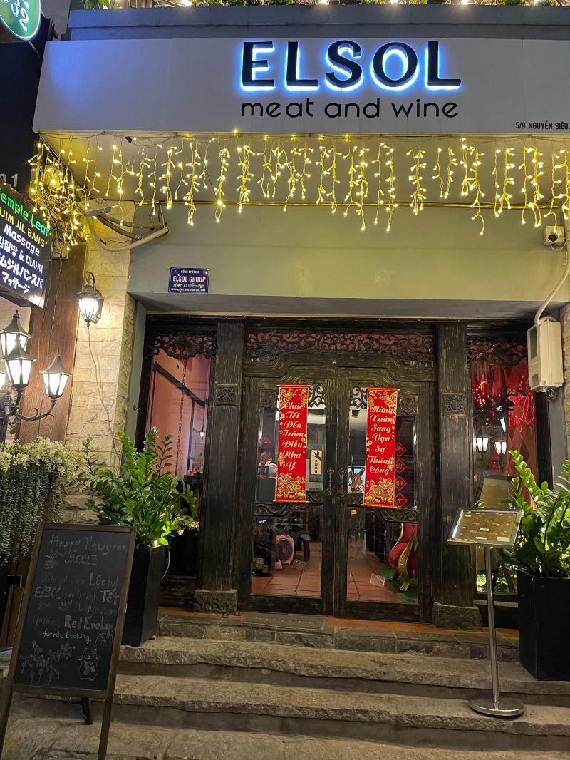 Elsol meat&wine là là địa điểm thưởng thức món Âu nổi tiếng tại Quận 3, TP. HCM