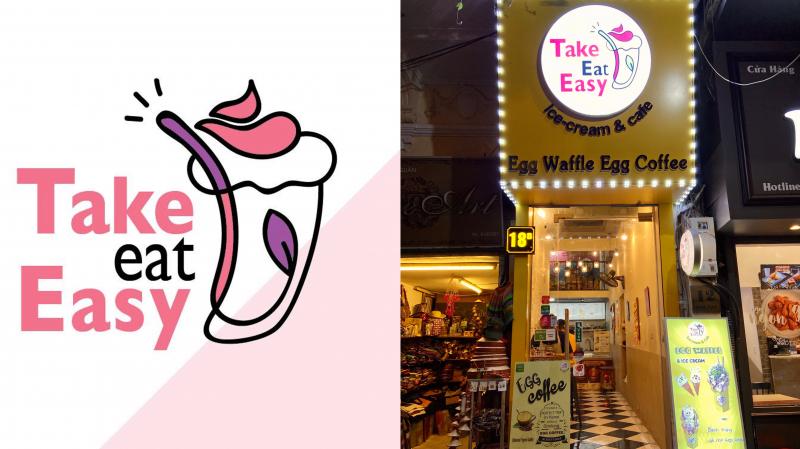 Take Eat Easy là nơi đầu tiên tại Hà Nội sáng tạo và tung ra món Bánh Trứng Gà Non cuộn Kem với hương vị độc đáo và hình thức rất đẹp mắt, được rất nhiều các bạn trẻ yêu thích. 