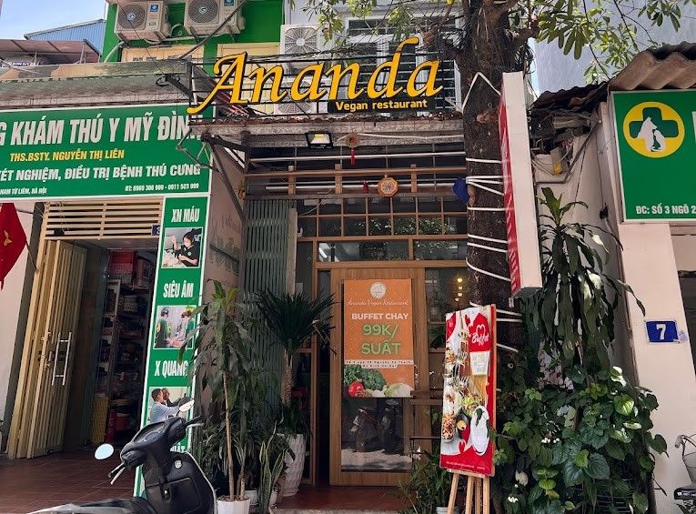 Ananda Vegan Restaurant được đánh giá là một trong những nhà hàng buffet chay ngon ở Hà Nội