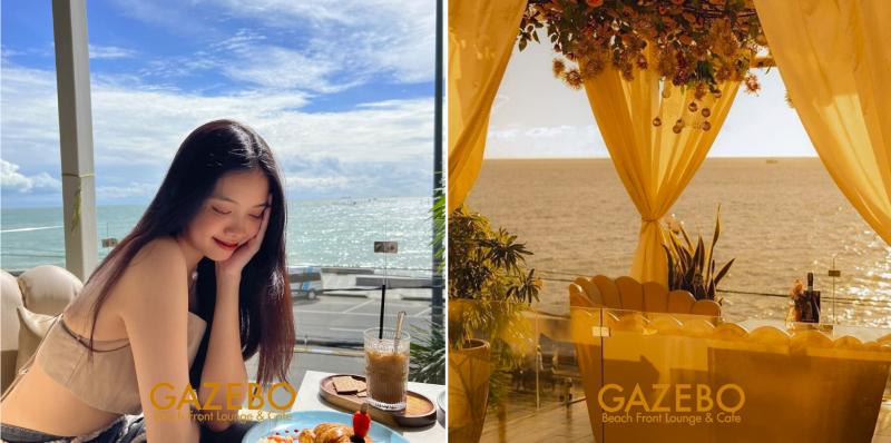 Gazebo Beach Front Lounge & Cafe  được đánh giá là quán cafe hướng biển siêu đẹp tại Vũng Tàu nằm ngay mặt tiền Bãi Trước