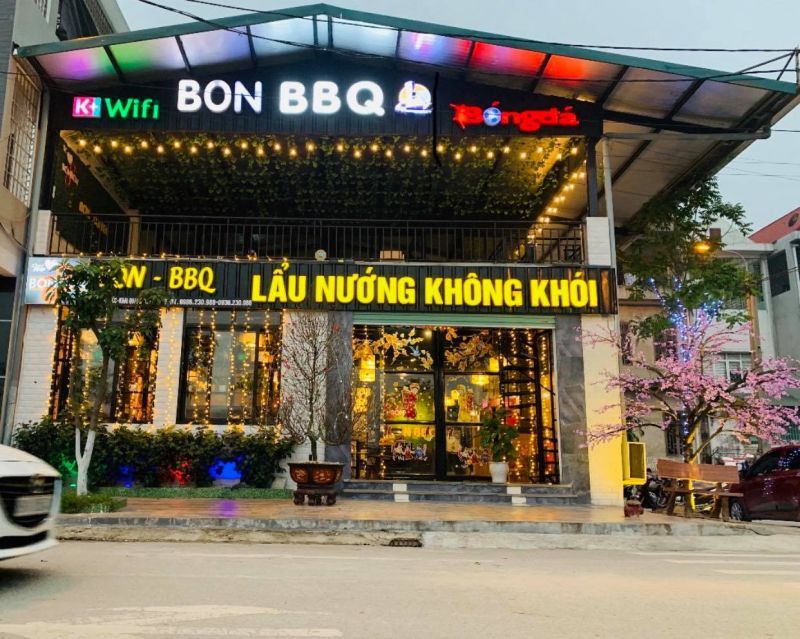 Nhà hàng lẩu nướng Bon BBQ được thiết kế theo một phong cách hiện đại, nổi tiếng ở Vĩnh Phúc 