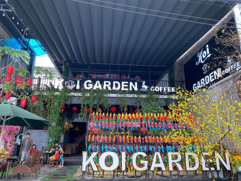 KOI Garden Coffee là một quán cà phê sân vườn được thiết kế rất đẹp mắt tại Đà Nẵng