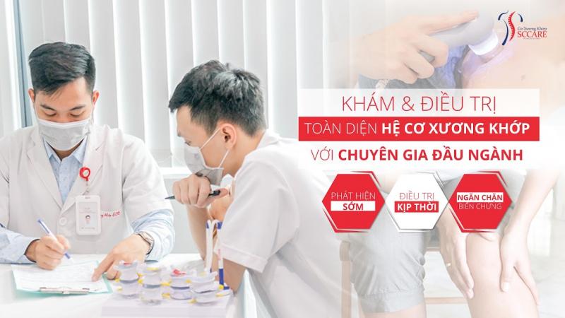 Phòng khám Cơ Xương Khớp SCCARE chuyên điều trị tất cả các vấn đề về cơ xương khớp