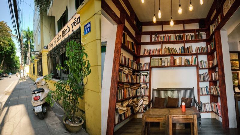 Tiny Cafe nổi bật với không gian vintage hoài cổ cùng tông màu nâu vàng nhẹ nhàng