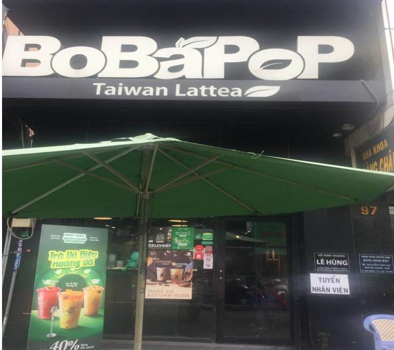 Bobapop nổi tiếng chất lượng thơm ngon nên thu hút rất nhiều khách hàng, đặc biệt là vào buổi tối, cuối tuần