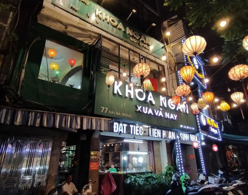 Nhà hàng Khoa Ngan nổi tiếng tại khu vực Nhà thờ Lớn – một địa chỉ có từ lâu đời tại Hà Nội với đặc sản là các món ngan cực kỳ thơm ngon và hấp dẫn